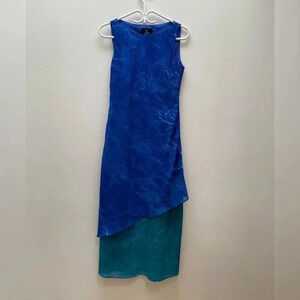 Vintage - Waterfall Double Layer Maxi Dress